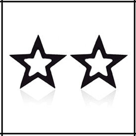 Black Star Stainless Steel Earrings Women Jewelry Small Studs Gifts Earring