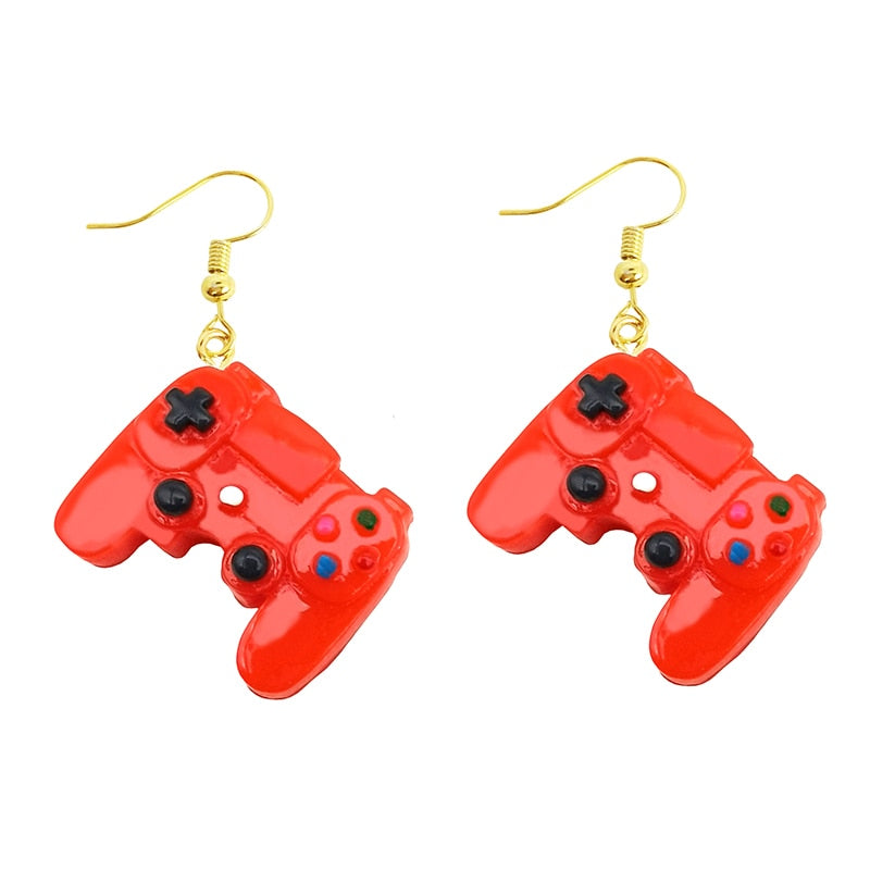 Red Gaming Remote Drop Earrings Women Art Fashion Cartoon Earrings Creative