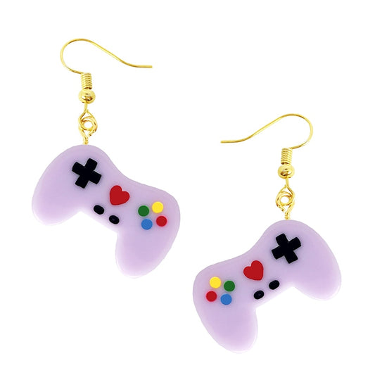 Violet Gaming Controller Drop Earrings Women Art Fashion Cartoon Earrings