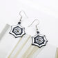 Black and White Spider Web Dangle Earrings for Girls Women Birthday Gift Lovely