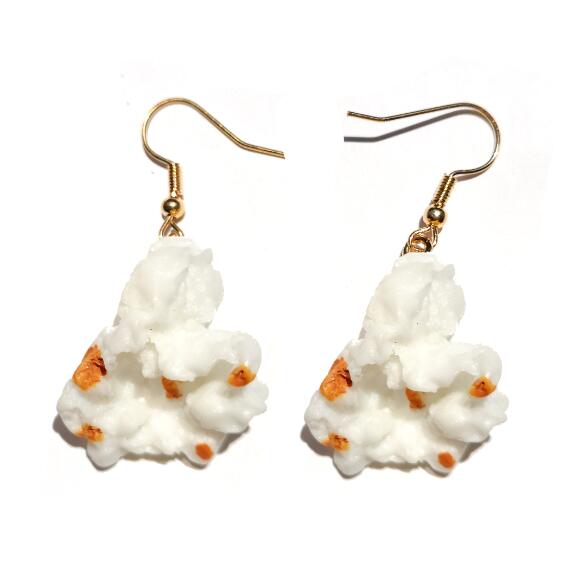 Popcorn Drop Earrings Cartoon Art Women Party Jewelry Ear Fashion Pendant