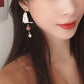 Cat and Fan Drop Earrings Women Party Wedding Jewelry Creative Gifts Earrings