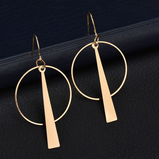 Long Triangle Pendant Dangle Earrings Fashion Party Girls Pendant Earrings Women