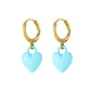 29 Styles Checkerboard Heart Lock Dangle Earrings Fashion Party Girls Pendant