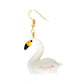 White Flamingo Drop Earrings Cartoon Art Women Party Jewelry Ear Fashion Pendant