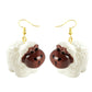 Fluffy Sheep Drop Earrings Cartoon Art Women Party Jewelry Ear Fashion Pendant