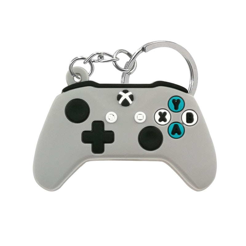 Greish Gamepad PVC Keyring Cute Cartoon Style Keychains Bag Car Pendant Jewelry