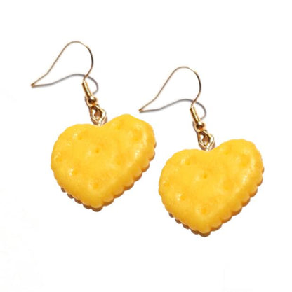 Heart Crackers Drop Earrings Cartoon Art Women Party Jewelry Ear Fashion Pendant