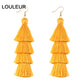 39 Styles  4 Layer Bohemian Multicolor Statement Tassel Dangle Earrings Women