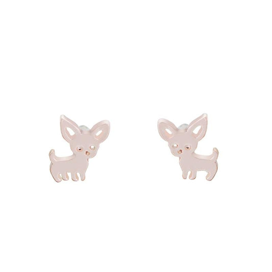 Simple And Stylish Stud Earrings For Women Cute Stainless Steel Golden Animal