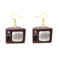 Retro TV Drop Earrings Cartoon Art Women Party Jewelry Ear Fashion Pendant
