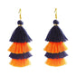 39 Styles  4 Layer Bohemian Multicolor Statement Tassel Dangle Earrings Women