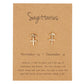 1Pair 12 Constellation Zodiac Sign Cartilage Stainless Steel Stud Earrings Women