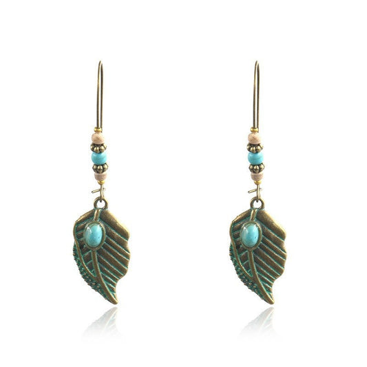 15 Styles Long Vintage Earrings Boho Leaf Ethnic Alloy Butterfly Drop Charm