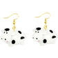 Cute Cow Drop Earrings Cartoon Art Women Party Jewelry Ear Fashion Pendant