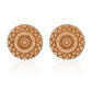 Wooden Mandala Lady Cute Stud Earrings for Women Jewelry Girls Earrings