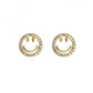 Hollow Out Smiling Face Earrings Female Small Simple Exquisite Lovely Mini