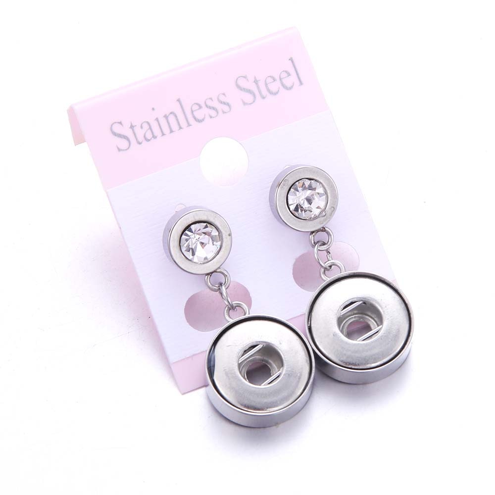 21 Styles Snap Buttons Dangle Drop Earrings for Fashion Stylish Jewelry Drop