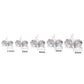 20 Pairs 2.5mm Clear Crystal Earrings Cartoon Ear Pendants Accessories Women Art
