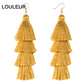 39 Styles  4 Layer Bohemian Multicolor Statement Tassel Dangle Earrings Women