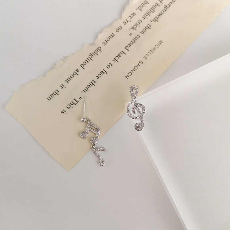 Music Note Stud Earrings Wedding Party Birthday Gift Jewelry Cute Earrings