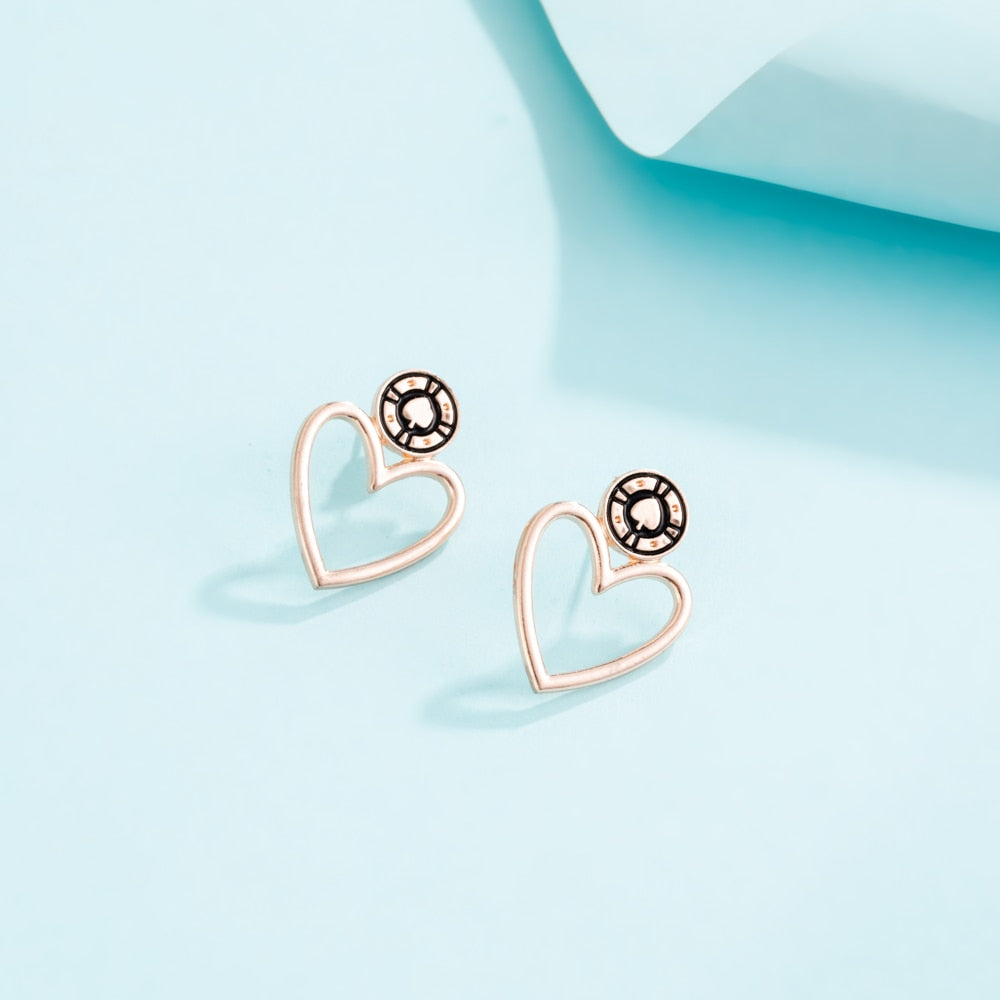 Heart Shape Drop Earrings Women Girl Party Gift Fashion Ear Jewelry Accessories