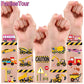 Construction Temporary Tattoos Kids Waterproof Fake Tattoos Sticker Tractor Dump