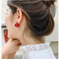 Love Red Heart Lady Cute Stud Earrings for Women Jewelry Girls Earrings