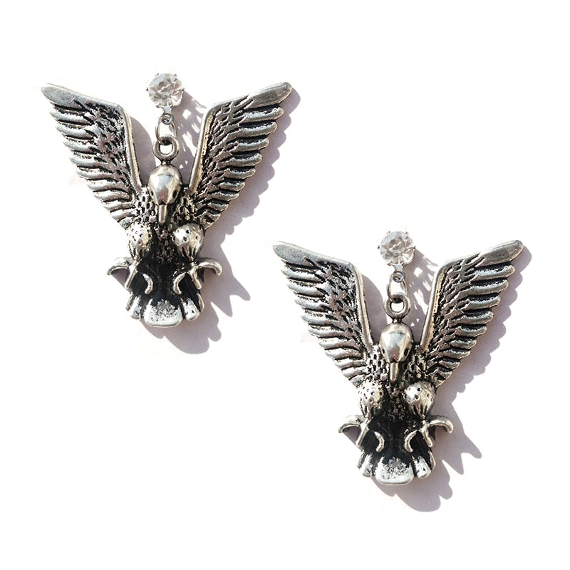 Handmade Bird Eagle Metal Drop Earrings Women Travel Fashion Cartoon Earrings