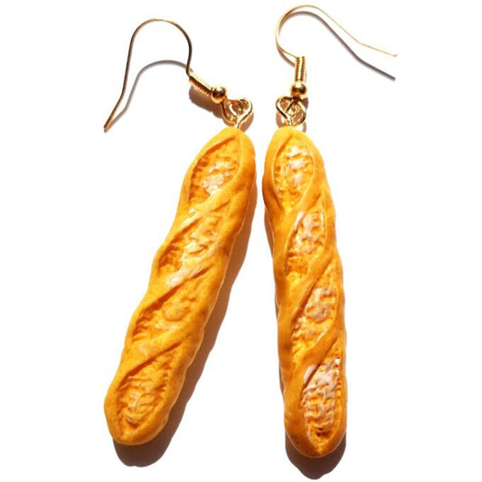 Funny Cute French Baguette Drop Earrings Women Creativity Jewelry Cute Earring