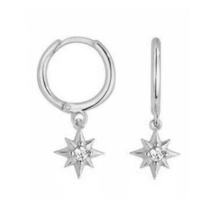 Star-shaped Piercing Cartilage Earrings Women Girl Fashion Trendy Jewelry