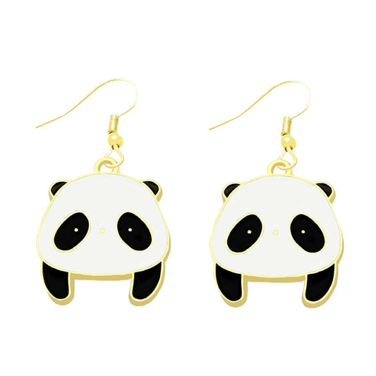 Cute Panda Drop Earrings Cartoon Ear Pendants Accessories Women Art Jewelry