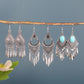 Rhombus Metal Tassels Dangling Drop Earrings Female Fashion Earrings Jewelry
