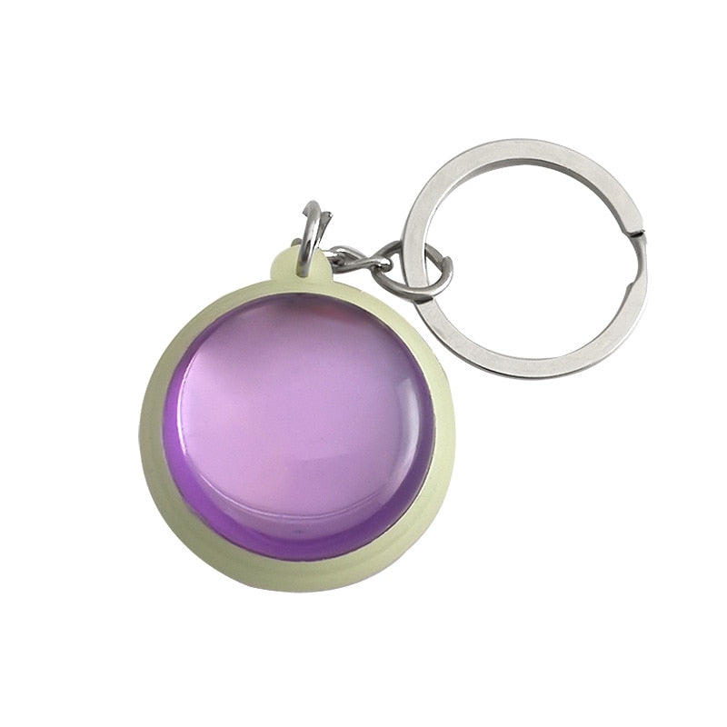 Purple Round Pendant Keychain Gift Cute Charms Keyring Souvenir Handbag