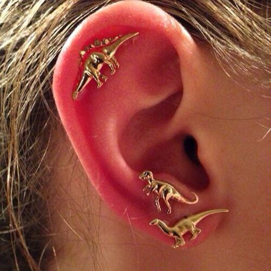 Animal Earrings Simple Punk Dinosaur Stud Earring For Women Girls Party Jewelry