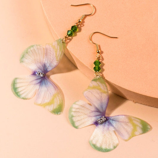 Blue Green Butterfly Delicate Drop Earrings Women Creativity Jewelry Cute