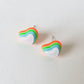 Resin Multicolor Heart Stud Earrings For Women Fashion Simple Girls Birthday