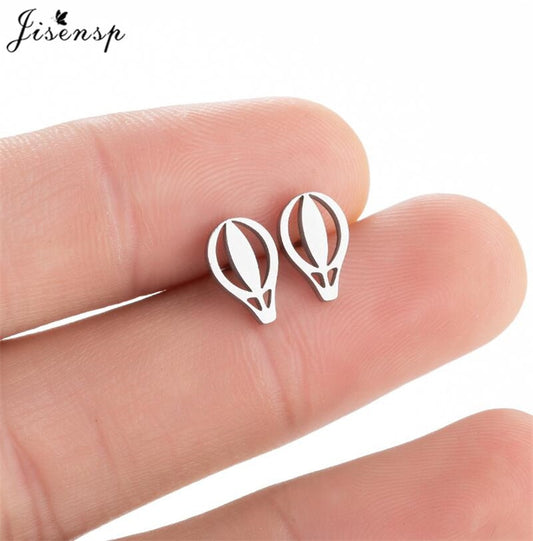 Balloon Design Stainless Steel Earrings Women Jewelry Small Studs Gifts Earring