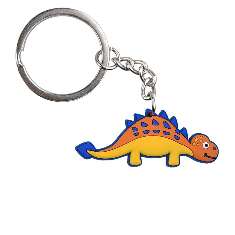 Dinosaur With Spikes Keyring Cartoon Keychains Souvenir Jewelry Bag Pendant Gift