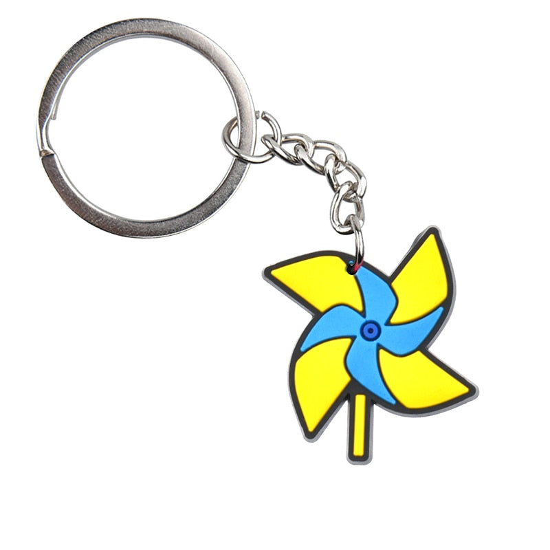 Windmill Keyring Cartoon Keychains Souvenir Jewelry Bag Pendant Gift