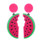 Pink Watermelon Drop Earrings Women Travel Fashion Cartoon Earrings Creative