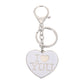 4 Colors Metal Keychain I Love You Key Ring for Lovers Heart-shaped Pendant Car