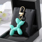 11 Styles Resin Cartoon Balloon Dog Animal Keychains Key Ring For Women Men