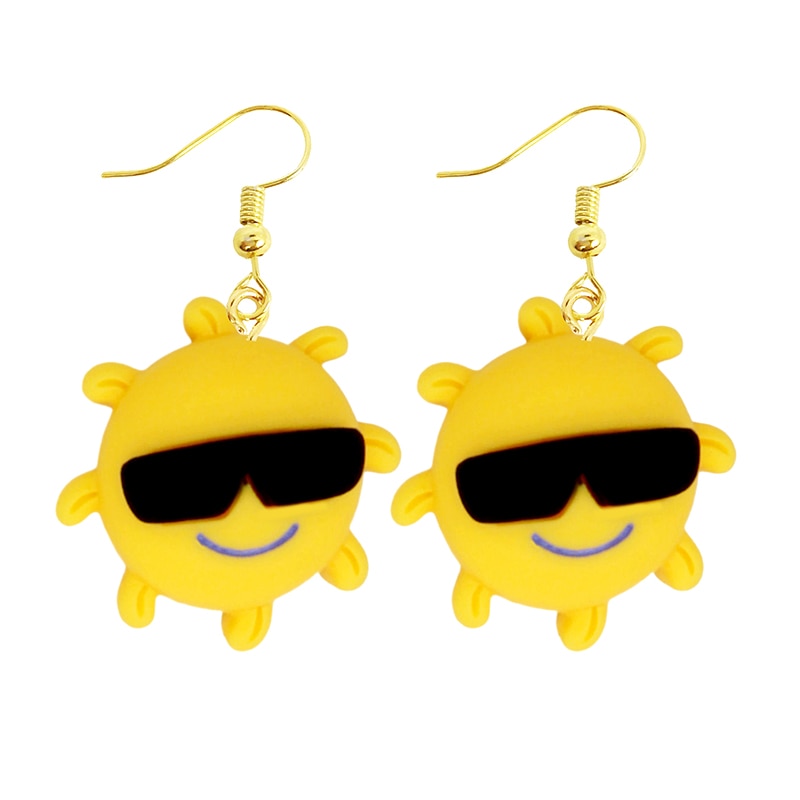 Creative Funny Design Sun Drop Earrings Women Creativity Jewelry Cute Earring