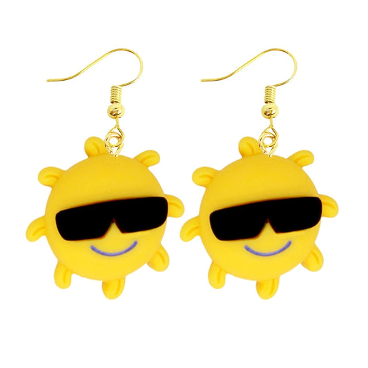 Creative Funny Design Sun Drop Earrings Women Creativity Jewelry Cute Earring