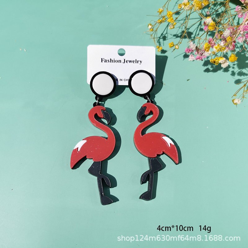 53 Styles Acrylic Fish Animal Bird Drop Earrings Women Travel Fashion Cartoon