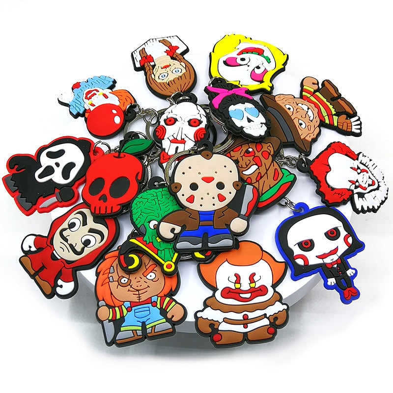 15 Styles Horror Movie Characters Keychain Cartoon Creative Gift Key Holder