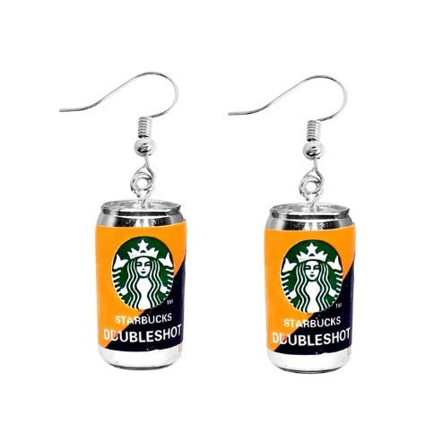 Caramel Starbucks Funny Design Dangle Drop Earrings Women Fashion Creative Art