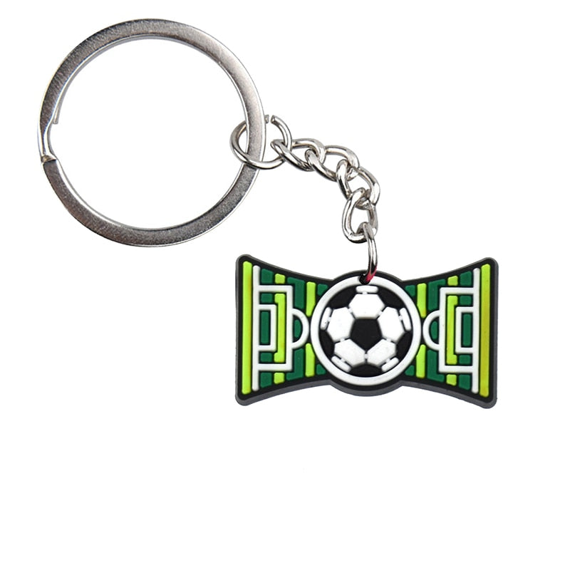 Soccer Design Keychain Party Gift Cute Keyring Cartoon DIY Jewelry Souvenir