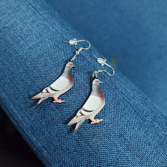 Realistic Pigeon Drop Earrings Hip Hop Women Party Gift Jewelry Ear Fashion